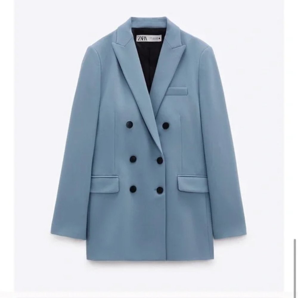 ZARA Double Breasted Oversized Blazer - Picture 8 of 10